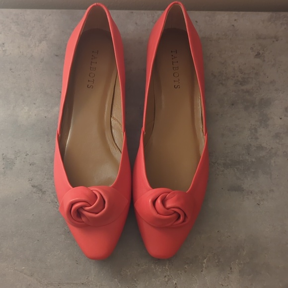 Talbots Womens Flats Size 7.5M Rosy Pink Rosette - Picture 3 of 4